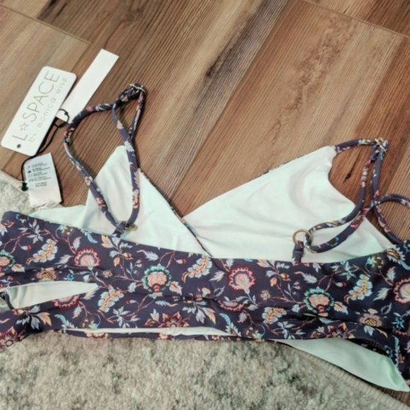 NWT L*Space Rocky Bikini Top in Liberty Mist Print - Picture 3 of 4